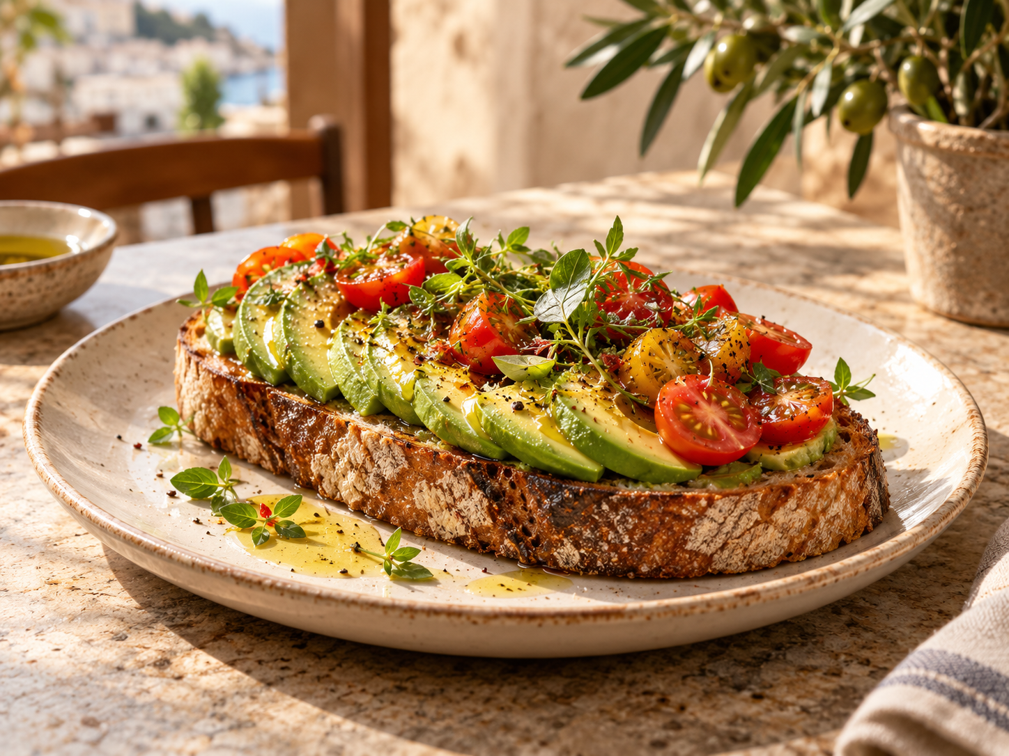 Tosta de aguacate y tomate